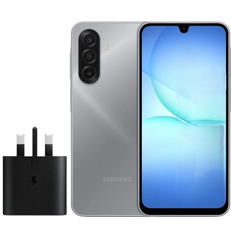 0170 گوشی موبایل سامسونگ مدل Galaxy A17 4G دو سیم کارت ظرفیت 128 گیگابایت و رم 6 گیگابایت - ویتنام - به همراه شارژر 25 وات سامسونگ خاکستری - Image 1